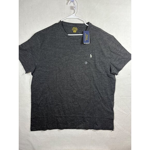 Polo Ralph Lauren Mens Classic Fit T-Shirt Charcoal Heather XL Cotton Crew Neck - Picture 1 of 11